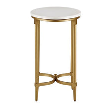 Load image into Gallery viewer, Bordeaux  End table - White/Gold
