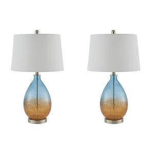 Cortina Table Lamp Set of 2 - Blue