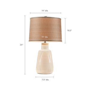 Tate Table Lamp - Ivory