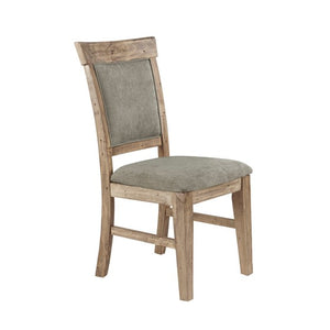 Oliver Dining Side Chair, Natural/Grey (Set of 2)