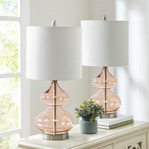 Ellipse Table Lamp Set of 2 - Pink