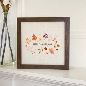 Hello Autumn - Framed Sign