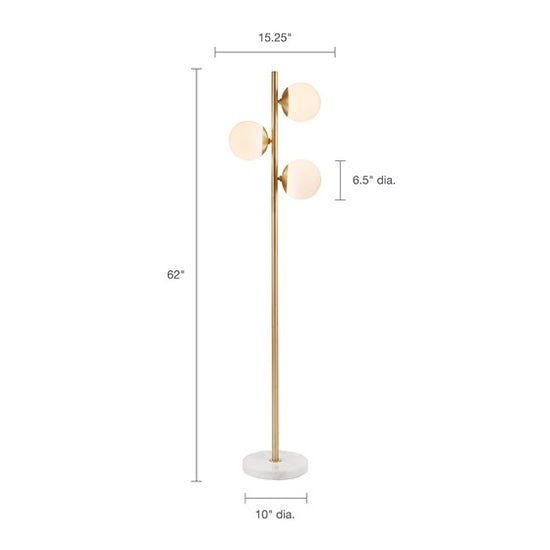 Holloway Floor Lamp - White/Gold