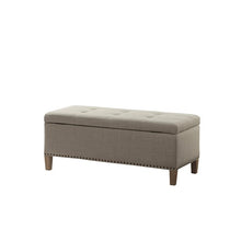Load image into Gallery viewer, Shandra II Tufted Top Storage Bench - Light Grey

