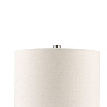 Load image into Gallery viewer, Tristan Ceramic with Wood Table Lamp - White Base/Cream Shade

