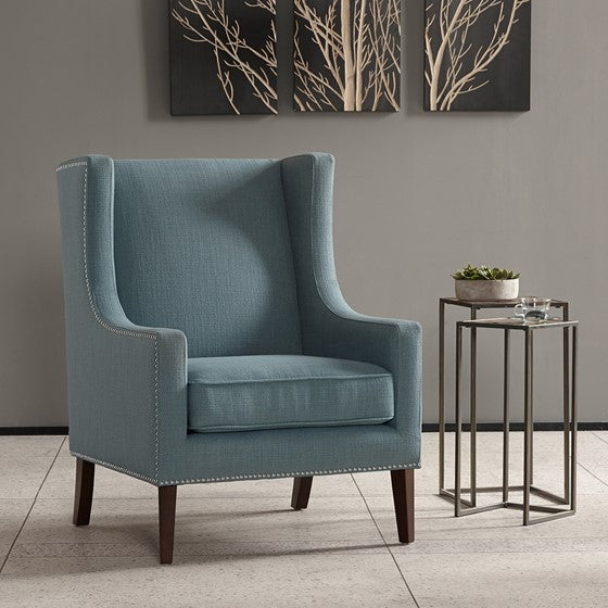 Barton Wing Chair - Blue