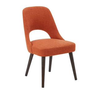 Nola  Dining chair (set of 2) - Orange/Dark Brown