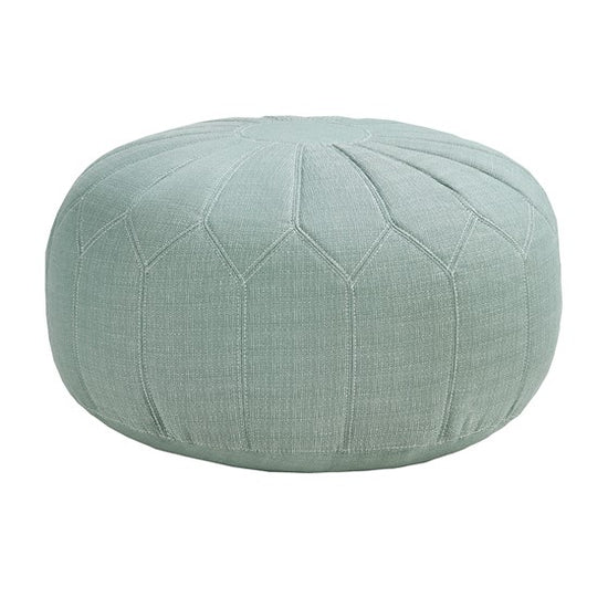 Kelsey Round Pouf Ottoman - Seafoam