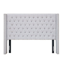 Load image into Gallery viewer, Amelia King Upholstery Headboard - Grey
