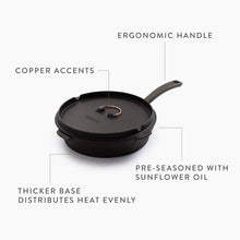 Load image into Gallery viewer, All-in-One Cast Iron Skillet, 12&quot;
