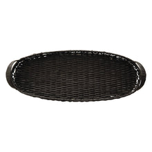 Load image into Gallery viewer, Decorative Hand-Woven Rattan Tray with Handles

