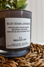 Load image into Gallery viewer, Blue Cedar Lavendar Candle with Lid
