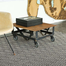 Load image into Gallery viewer, 2x3 Diamond Black/Ivory Indoor-Outdoor Rug
