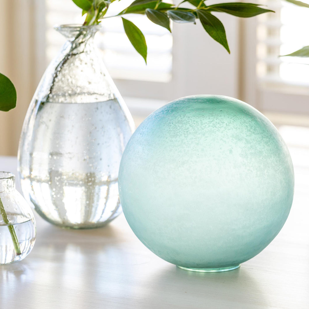 Sea Glass Decorative Orb, Large