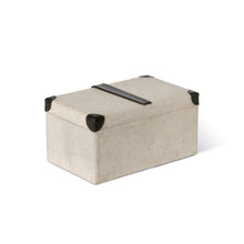 Load image into Gallery viewer, Antique Canvas Storage Box with Genuine Leather
