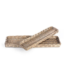 Load image into Gallery viewer, Rattan Woven Bread Trays, Set of 2
