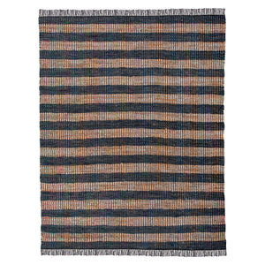 Leather and Hemp Woven Rug, 7'9" x 9'9"