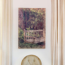 Load image into Gallery viewer, Secret Garden Bench Print on Canvas
