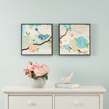 Load image into Gallery viewer, Blooming Florals - Blue Gel Coat Wall Decor (Set of 2)
