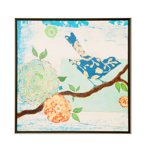 Blooming Florals - Blue Gel Coat Wall Decor (Set of 2)