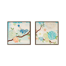 Load image into Gallery viewer, Blooming Florals - Blue Gel Coat Wall Decor (Set of 2)
