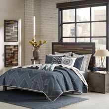 Load image into Gallery viewer, Pomona - Navy 100% Cotton Coverlet Mini Set
