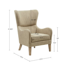 Load image into Gallery viewer, Arianna Swoop Wing Chair - Taupe
