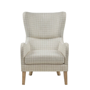 Arianna Swoop Wing Chair, Linen