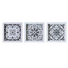 Load image into Gallery viewer, Montage - Black/White 14X14&quot; 3pc Set HEARTSTRING Deco Box - Destressed Tile
