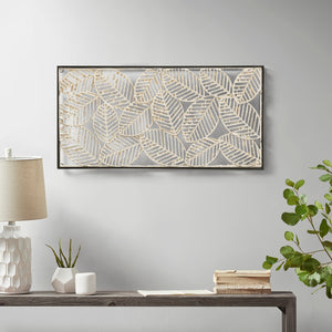 Paper Cloaked Leaves - Natural Metal Wall Decor