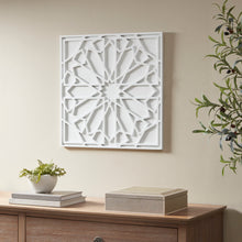 Load image into Gallery viewer, Boho Notion - Off White 24 x 24&quot; Square Carved Wall Panel
