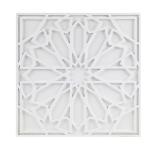 Boho Notion - Off White 24 x 24" Square Carved Wall Panel