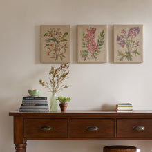 Load image into Gallery viewer, Linen Botanicals - Multi Linen Canvas  3 Piece Set
