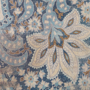 Weathered Damask Walls - Blue 3Pc / Set Print On Linen