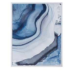 Ethereal - Blue Printed Framed Canvas