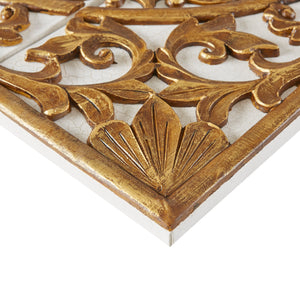 Gold Medallion - Gold 3D Embellished Canvas 3 Piece Set