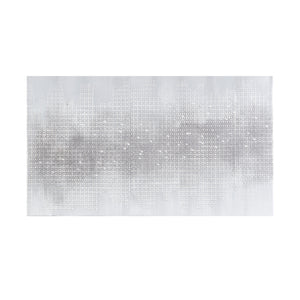 Silver Trellis - Silver Heavy Textured Canvas with Glitter Embellishment