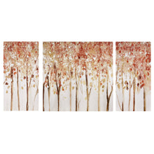 Load image into Gallery viewer, Autumn Forest - Red 3pc set Printed Canvas with 50%  Knife Pallet Embellishment
