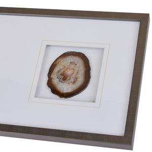 Natural Agate - Natural 100% Real Stone Framed Graphic (4" Agate)