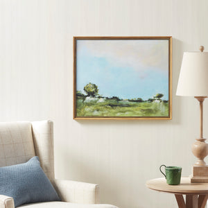 24 x 20 Framed Canvas 100% Gel Brush Stroke - Across the Plains 2