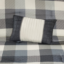 Load image into Gallery viewer, Ridge - Grey 100% Polyester Microfiber Printed Brushed Herringbone 7pcs Comforter Set
