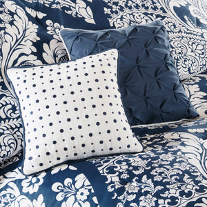 Vienna - Indigo 100% Cotton Printed 7pcs Comforter Set