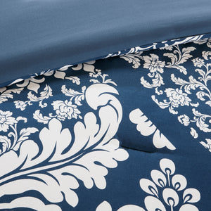 Vienna - Indigo 100% Cotton Printed 7pcs Comforter Set