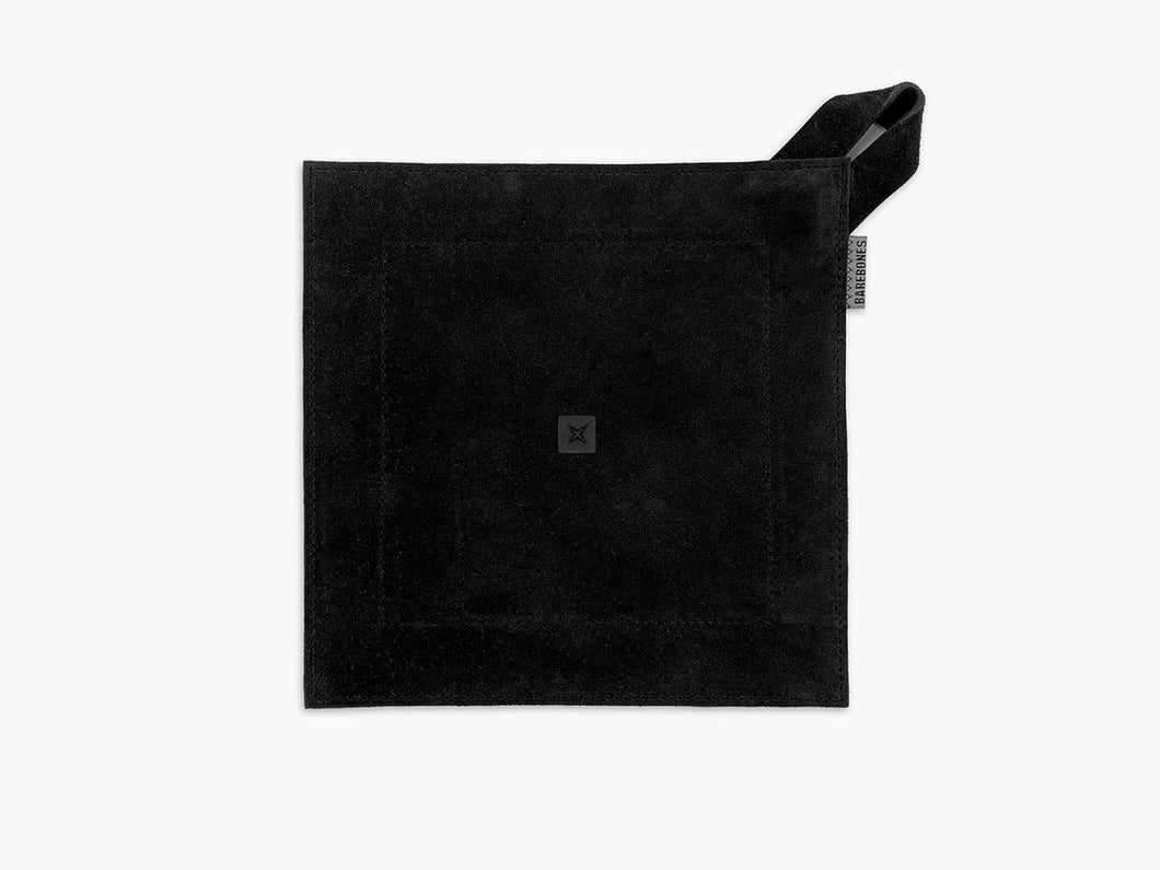 Suede Leather Hot Pad, Black