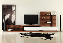 Load image into Gallery viewer, Modrest Jefferson Modern Walnut and White High Gloss TV Unit
