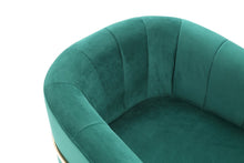 Load image into Gallery viewer, Modrest Trask Modern Green Velvet &amp; Rosegold Accent Chair

