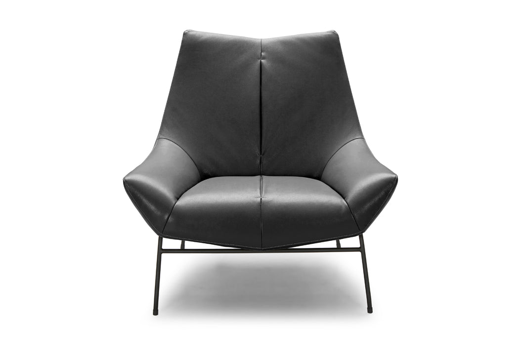 Divani Casa Colt Modern Grey Eco-Leather Accent Chair