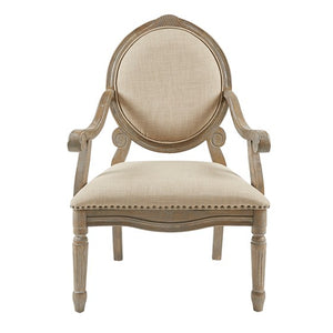 Brentwood Exposed Wood Arm Chair - Beige