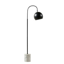 Load image into Gallery viewer, Halsey  Floor Lamp With Marble Base - Black
