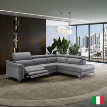 Load image into Gallery viewer, Coronelli Collezioni Monte Carlo - Italian Modern Grey Leather RAF Sectional Sofa
